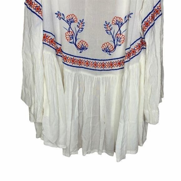 River Island White Gauzey Embroidered Kimono XS - Picture 6 of 11